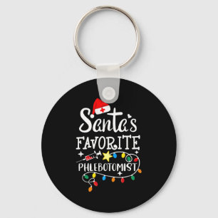 Santa's Favorite Phlebotomist Christmas Phlebotomy Key Ring