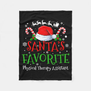 Santa's Favorite Physical Therapy Istant Christmas Fleece Blanket