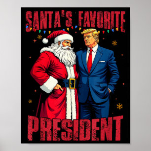 Santas Favorite President Christmas Trump 47th Pre Poster