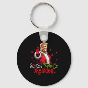 Santas Favorite President Funny Santa Trump 2024 C Key Ring