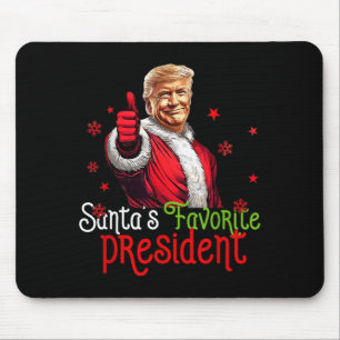 Santas Favorite President Funny Santa Trump 2024 C Mouse Pad