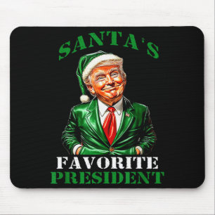 Santas Favorite President Funny Santa Trump 2024 C Mouse Pad