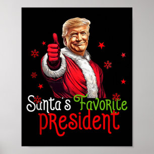 Santas Favorite President Funny Santa Trump 2024 C Poster