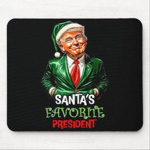 Santa's Favorite President Funny Santa Trump 2024  Mouse Pad
