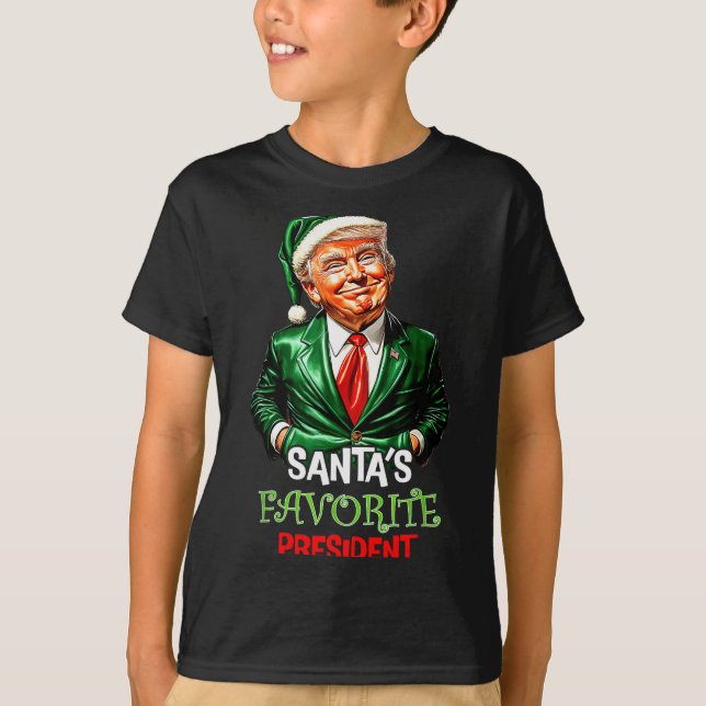 Santa's Favorite President Funny Santa Trump 2024  T-Shirt (Front)