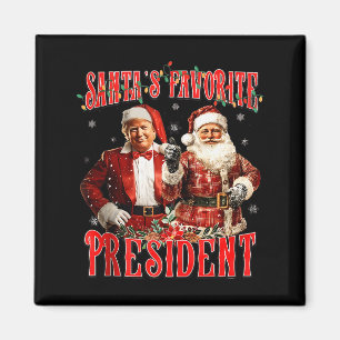 Santas Favorite President Funny Trump Christmas Pa Magnet