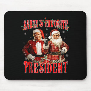 Santas Favorite President Funny Trump Christmas Pa Mouse Pad