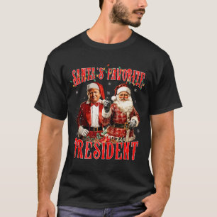 Santas Favorite President Funny Trump Christmas Pa T-Shirt