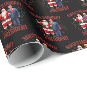 Santa's Favorite President Funny Trump Christmas Wrapping Paper