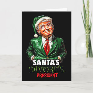 Santa's Favorite President Funny Trump Christmas X Card