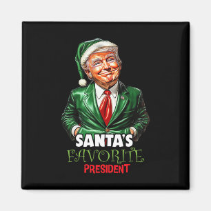 Santa's Favorite President Funny Trump Christmas X Magnet