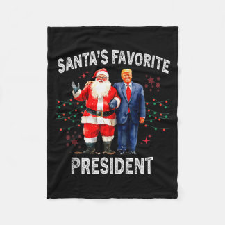 Santas Favorite President Funny Trump Tank Top Fleece Blanket