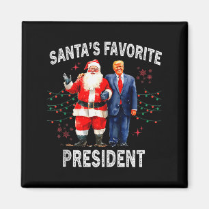 Santas Favorite President Funny Trump Tank Top Magnet