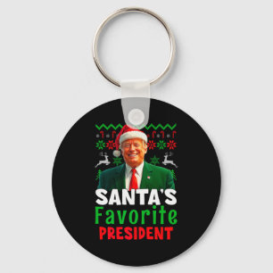 Santas Favorite President Santa Trump Xmas Christm Key Ring