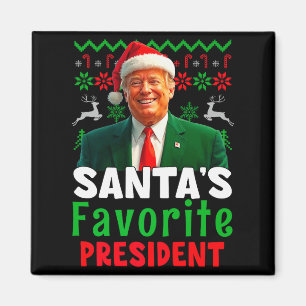 Santas Favorite President Santa Trump Xmas Christm Magnet