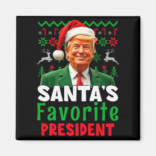 Santas Favorite President Santa Trump Xmas Christm Magnet