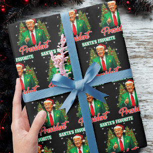Santa's Favorite President Trump Christmas Gift Wrapping Paper