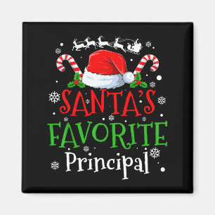Santa's Favorite Principal Christmas Party Magnet