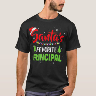 Santa's Favorite Principal Funny Christmas Xmas T-Shirt