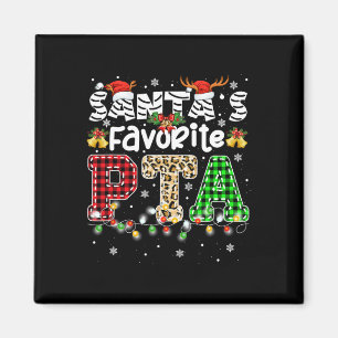 Santa's Favorite Pta Christmas Physical Therapist Magnet