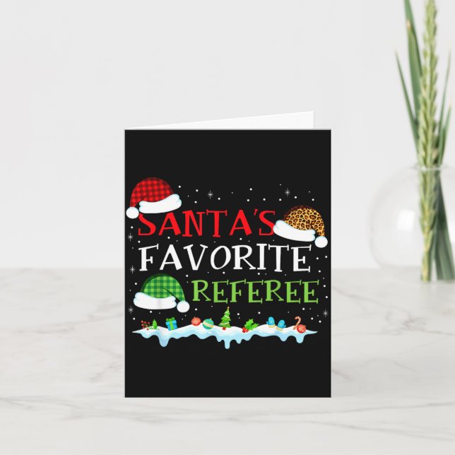 Santa's Favorite Referee Fun Christmas  Card (Front)