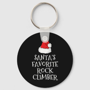 Santa's Favorite Rock Climber Christmas Funny Xmas Key Ring