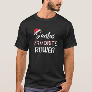 Santa's Favorite Rower Christmas Rowing T-Shirt