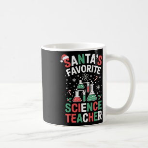 Santa's Favorite Science Teacher Funny Science Chr Coffee Mug