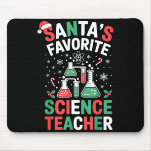 Santa's Favorite Science Teacher Funny Science Chr Mouse Pad