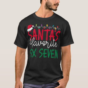 Santas Favorite Six Seven 67 Christmas Humor Meme T-Shirt