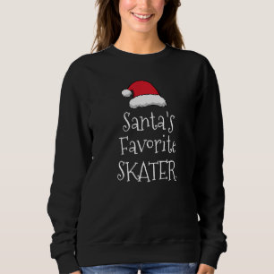 Santas Favorite Skater  Christmas  Figure Skating Sweatshirt