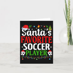 Santa's Favorite Soccer Player Xmas Funny Christma Card
