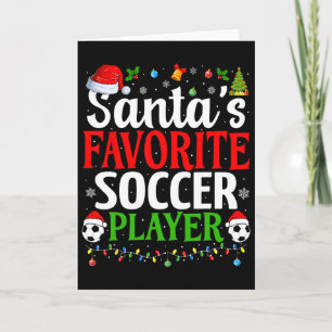 Santa's Favorite Soccer Player Xmas Funny Christma Card