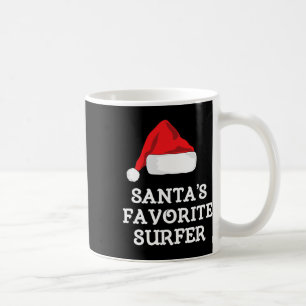 Santa's Favorite Surfer Christmas Funny Xmas Surfi Coffee Mug