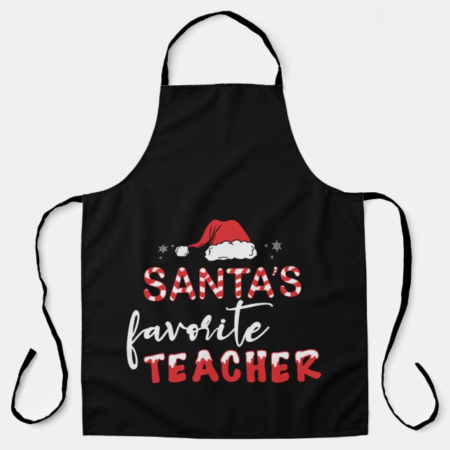 Santa's Favorite Teacher Apron (Front)