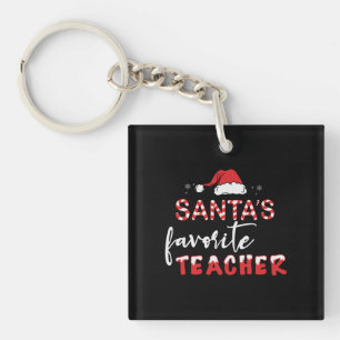 Santa's Favorite Teacher Key Ring