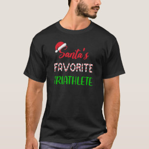 Santas Favorite Triathlete Funny Triathlon Chris T-Shirt