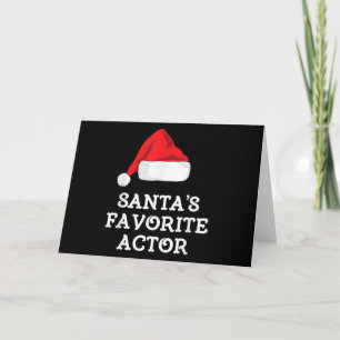 Santas Favourite Actor Christmas Acting Actress Card