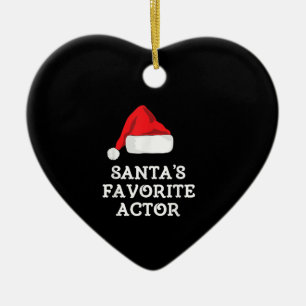 Santas Favourite Actor Christmas Acting Actress Ceramic Ornament