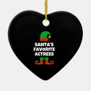 Santas Favourite Actress Christmas Acting Actress Ceramic Ornament