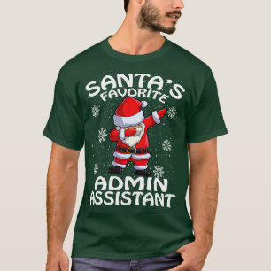 Santas Favourite Admin Assistant Christmas T-Shirt