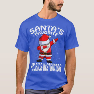 Santas Favourite Aerobics Instructor Christmas T-Shirt