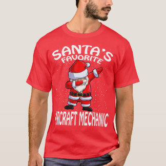 Santas Favourite Aircraft Mechanic Christmas T-Shirt