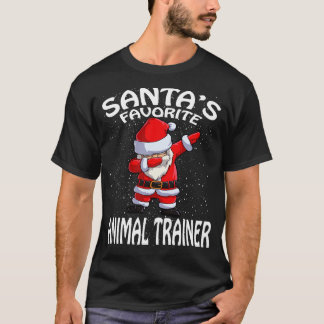 Santas Favourite Animal Trainer Christmas T-Shirt
