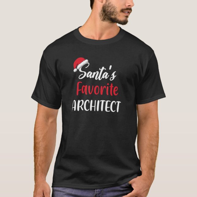 Santas Favourite Architect   Christmas   Pajama Xm T-Shirt (Front)