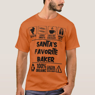 Santas Favourite Baker Christmas T-Shirt