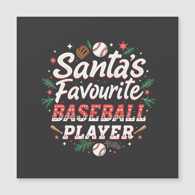 Santa's Favourite Baseball Player Christmas Tree (Front)