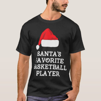 Santa's Favourite Basketball Player Christmas Hat T-Shirt
