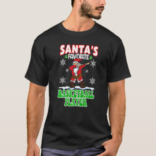 Santa's Favourite Basketball Player Dabbing Santa T-Shirt