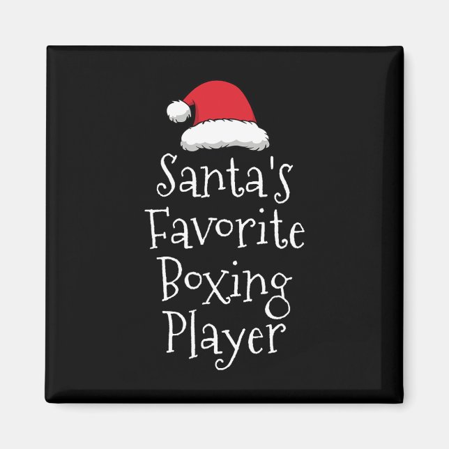 Santas Favourite Boxing Player - Christmas Funny B Magnet (Front)